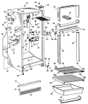 Section Diagram and Parts List for CTF16CLBL  Hotpoint Refrigerator
