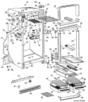 Section Diagram and Parts List for CTF16GKD  Hotpoint Refrigerator