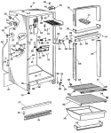 Section Diagram and Parts List for CTF16CLCR  Hotpoint Refrigerator