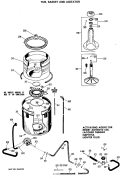 TUB, BASKET AND AGITATOR Diagram and Parts List for WLW5900MAL  Hotpoint Washer
