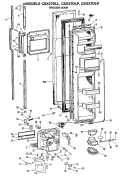 FREEZER DOOR Diagram and Parts List for CSX27DLL  Hotpoint Refrigerator
