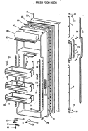 FRESH FOOD DOOR Diagram and Parts List for CSX27DLL  Hotpoint Refrigerator