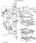 FRESH FOOD SECTION Diagram and Parts List for CSX27DLL  Hotpoint Refrigerator