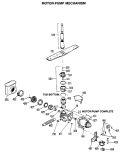 MOTOR - PUMP MECHANISM Diagram and Parts List for HDA200S-45  Hotpoint Dishwasher
