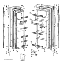 Section Diagram and Parts List for CSC22GRAAD  Hotpoint Refrigerator