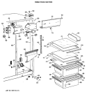 FRESH FOOD SECTION Diagram and Parts List for CSC22GRAAD  Hotpoint Refrigerator