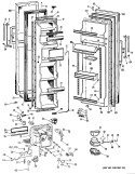 Section Diagram and Parts List for CSC24DRAAD  Hotpoint Refrigerator