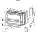 FREEZER DOOR Diagram and Parts List for CTX18CIXBLWW  Hotpoint Refrigerator