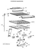 COMPARTMENT SEPARATOR PARTS Diagram and Parts List for CTX18CIXBLWW  Hotpoint Refrigerator