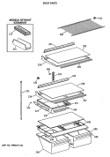 SHELF PARTS Diagram and Parts List for CTX18GAXBRAA  Hotpoint Refrigerator