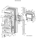 FRESH FOOD DOOR Diagram and Parts List for CSK27PFXABB  Hotpoint Refrigerator