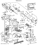 FREEZER SECTION Diagram and Parts List for CSK27PFXABB  Hotpoint Refrigerator