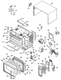 Section Diagram and Parts List for LE1032H02  General Electric Microwave