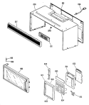 Section Diagram and Parts List for LVM150G01  General Electric Microwave