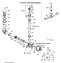 Section Diagram and Parts List for PDB462K-01  General Electric Dishwasher