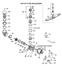 MOTOR - PUMP MECHANISM Diagram and Parts List for PSD460K-01  General Electric Dishwasher