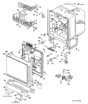 Section Diagram and Parts List for PSD1060K01  General Electric Dishwasher