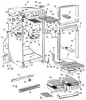 Section Diagram and Parts List for MTFP16ELB  General Electric Refrigerator