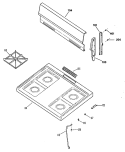 Section Diagram and Parts List for LGB116GPR1  General Electric Range