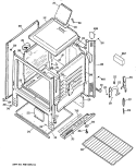 Section Diagram and Parts List for LGB116GPR1  General Electric Range