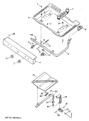 Section Diagram and Parts List for LGB116GPR1  General Electric Range