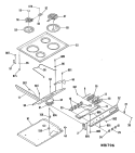 Section Diagram and Parts List for L3S340GL4  General Electric Range