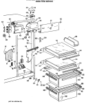 FRESH FOOD SECTION Diagram and Parts List for MSX22DMB  General Electric Refrigerator