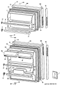 Section Diagram and Parts List for MTXY16EPHRAD  General Electric Refrigerator