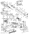 Section Diagram and Parts List for MSX24DRAWH  General Electric Refrigerator