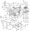 Section Diagram and Parts List for LEB326GT1WH  General Electric Range