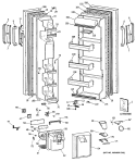 Section Diagram and Parts List for MSG20GWTCWH  General Electric Refrigerator