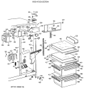 FRESH FOOD SECTION Diagram and Parts List for MSG20GWTCWH  General Electric Refrigerator