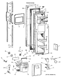FREEZER DOOR Diagram and Parts List for MSG27DHTCWH  General Electric Refrigerator