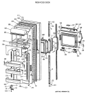 FRESH FOOD DOOR Diagram and Parts List for MSG27DHTCWH  General Electric Refrigerator