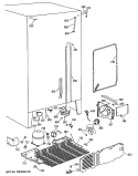 Section Diagram and Parts List for MSG27DHTCWH  General Electric Refrigerator
