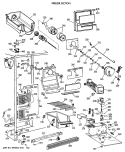 FREEZER SECTION Diagram and Parts List for MSK22GRTCAD  General Electric Refrigerator