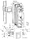 FREEZER DOOR Diagram and Parts List for MSK27DHTCWH  General Electric Refrigerator