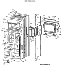 FRESH FOOD DOOR Diagram and Parts List for MSK27DHTCWH  General Electric Refrigerator