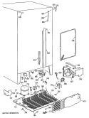 Section Diagram and Parts List for MSK27DHTCWH  General Electric Refrigerator