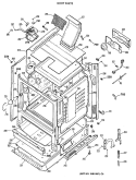 BODY PARTS Diagram and Parts List for LGB336GET2WH  General Electric Range