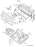 COOKTOP Diagram and Parts List for LGB600GET3BC  General Electric Range