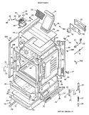 BODY PARTS Diagram and Parts List for LGB600GET3BC  General Electric Range