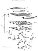 COMPARTMENT SEAPRATOR PARTS Diagram and Parts List for MTX18GISWRWH  General Electric Refrigerator