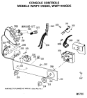 CONSOLE CONTROLS Diagram and Parts List for WWP1180GDE  General Electric Washer