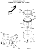 DRAIN, RECIRCULATE Diagram and Parts List for WWP1180GDE  General Electric Washer
