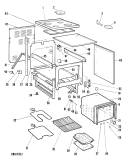 Section Diagram and Parts List for JBS28G*K3  General Electric Range