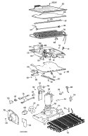 Section Diagram and Parts List for MTFP14ELB  General Electric Refrigerator