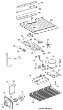 Section Diagram and Parts List for MTE16ERJRWH  Hotpoint Refrigerator