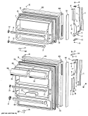 Section Diagram and Parts List for MTE16ERJRAD  General Electric Refrigerator