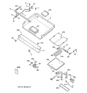 BURNER PARTS Diagram and Parts List for JGBP30GEV1AD  General Electric Range